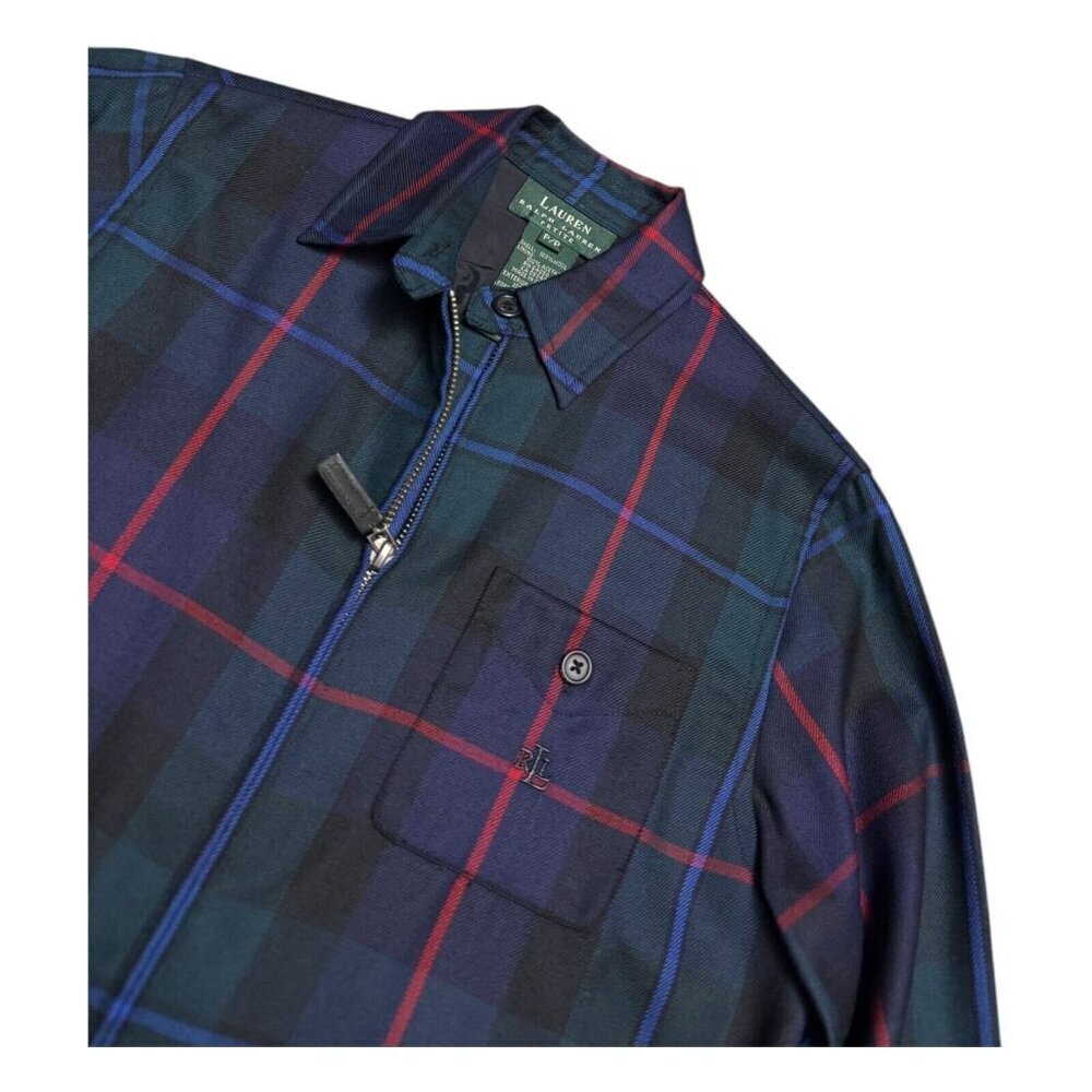 LAUREN RALPH LAUREN Jacket Plaid WOOL Lightweight Casual Designer Small Petite - Picture 4 of 4